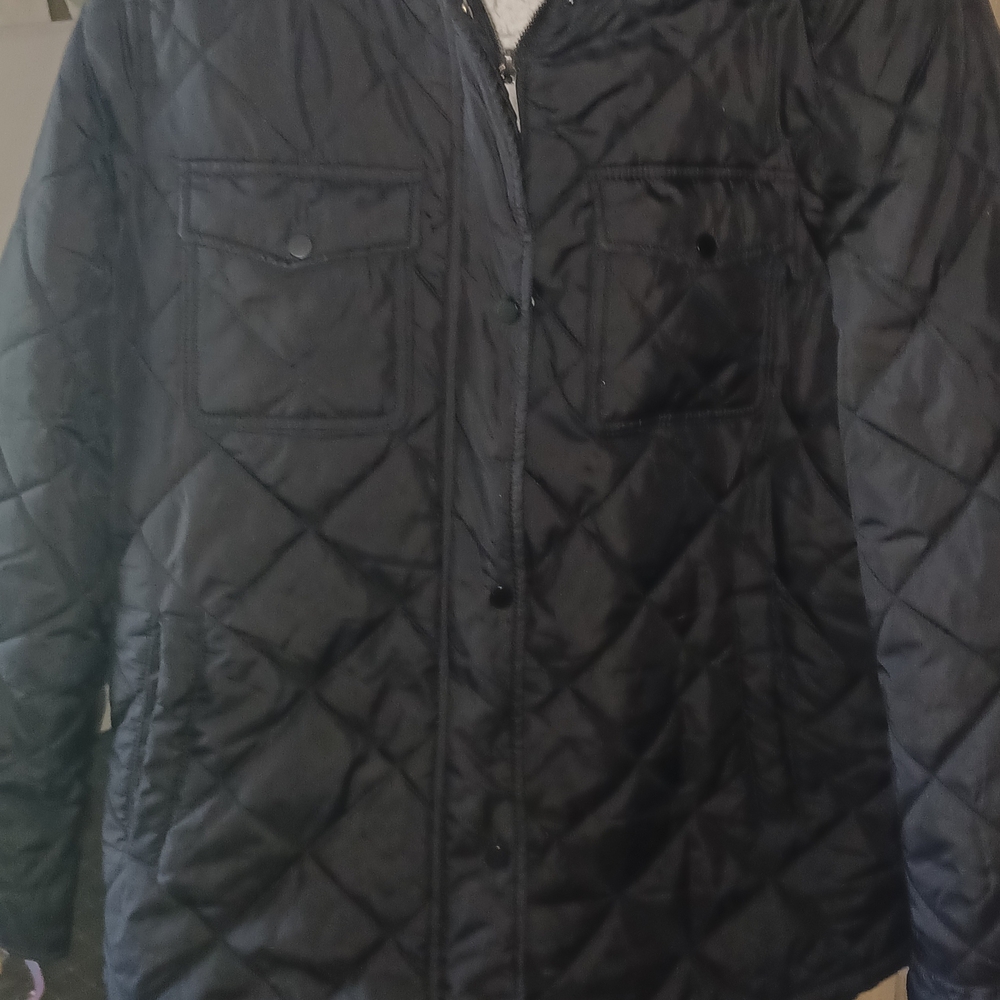 Sebby Men's Black Quilted Puffer Jacket